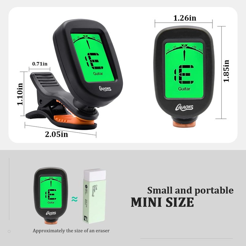 LALAOKS 20Pack Guitar Tuner Clip on Bulk,Acoustic Guitar Bass Violin Ukulele Tuner - Image 5